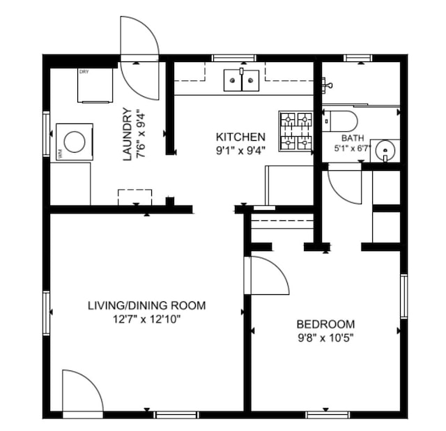 711 Lewis Ave SE, Albuquerque, NM 87102 - home floor plan