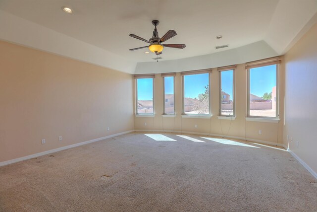 1624 23rd Ave SE, Rio Rancho, NM 87124 - empty room with carpet flooring, baseboards, ceiling fan, and recessed lighting