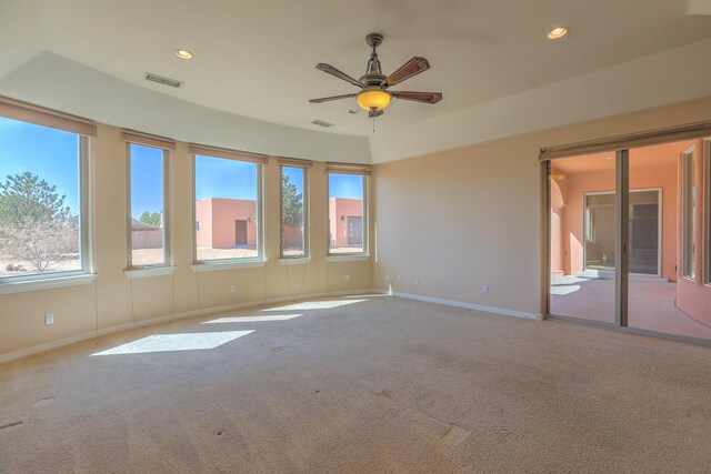 1624 23rd Ave SE, Rio Rancho, NM 87124 - carpeted empty room with a ceiling fan, baseboards, and recessed lighting