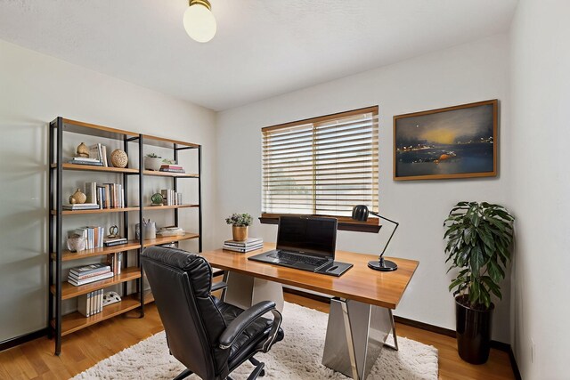 10017 Boulder St NW, Albuquerque, NM 87114 - home office featuring wood finished floors and baseboards