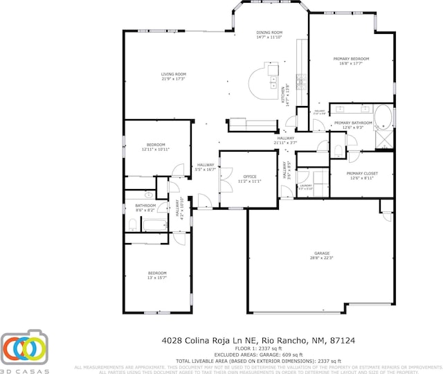 4028 Colina Roja Ln NE, Rio Rancho, NM 87124 - view of home floor plan