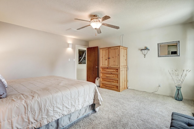 12323 Haines Ave NE, Albuquerque, NM 87112 - carpeted bedroom with ceiling fan, a textured ceiling, and baseboards