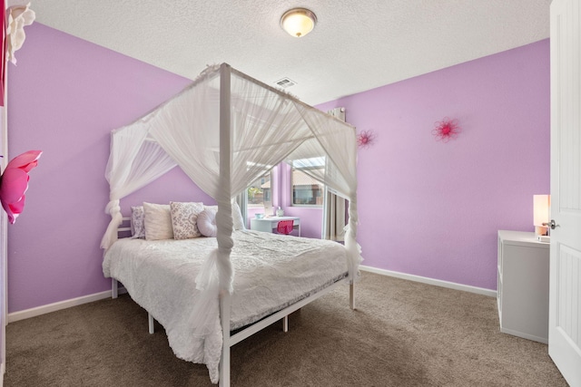 4118 Pico Norte Ln NE, Rio Rancho, NM 87124 - bedroom with carpet, a textured ceiling, and baseboards
