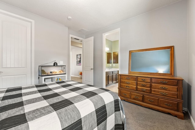 4118 Pico Norte Ln NE, Rio Rancho, NM 87124 - bedroom with light colored carpet and ensuite bathroom