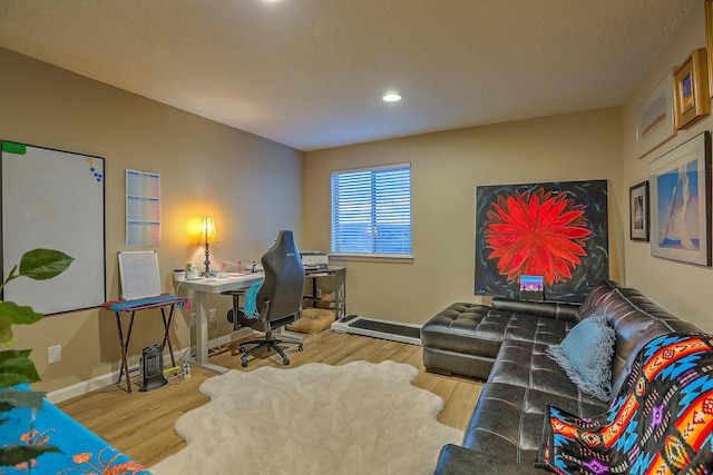 2350 Sandra Loop NE, Rio Rancho, NM 87144 - office space featuring baseboards, wood finished floors, and recessed lighting