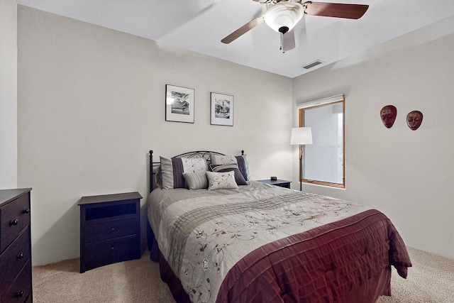 317 Plaza Muchomas, Bernalillo, NM 87004 - carpeted bedroom with a ceiling fan