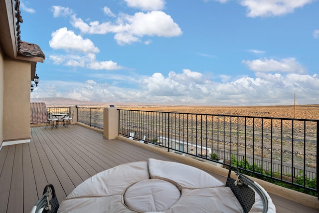 9128 Vista Bosquejo Rd NW, Albuquerque, NM 87120 - view of wooden terrace