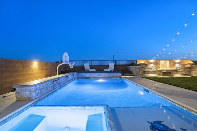 9128 Vista Bosquejo Rd NW, Albuquerque, NM 87120 - view of pool featuring a pool with connected hot tub