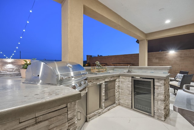 9128 Vista Bosquejo Rd NW, Albuquerque, NM 87120 - view of patio featuring wine cooler and area for grilling