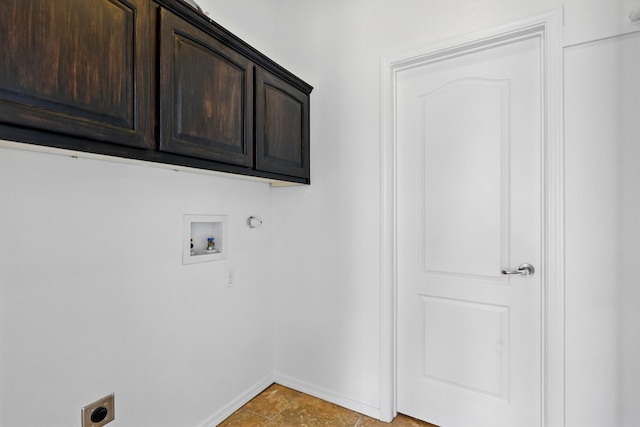 2061 Blaylock Ln NE, Los Lunas, NM 87031 - washroom featuring electric dryer hookup, cabinet space, hookup for a washing machine, and hookup for a gas dryer