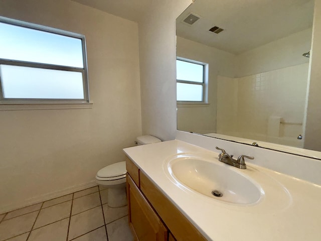 2172 Sonora Rd NE, Rio Rancho, NM 87144 - bathroom featuring toilet, vanity, and tile patterned floors