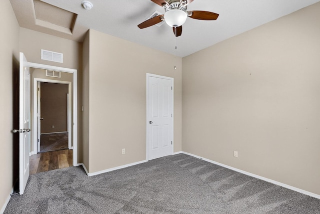 805 Palo Duro Dr, Bernalillo, NM 87004 - unfurnished bedroom featuring carpet, attic access, and a ceiling fan