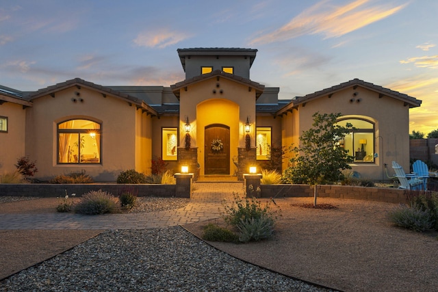 2633 Globe Ct NE, Rio Rancho, NM 87124 - mediterranean / spanish-style house featuring stucco siding and a tiled roof