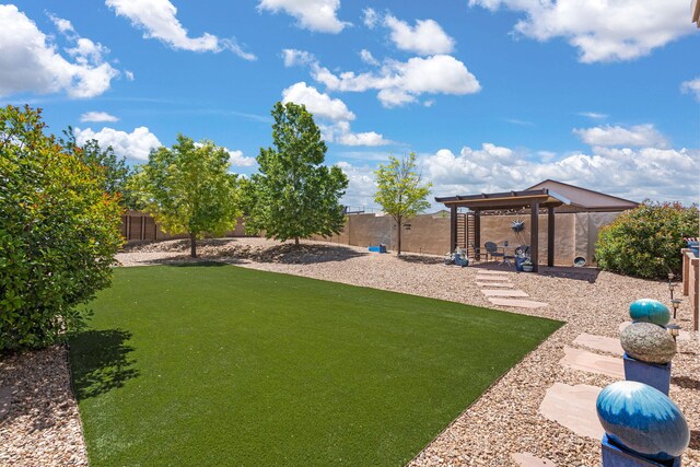 2633 Globe Ct NE, Rio Rancho, NM 87124 - fenced backyard with a gazebo