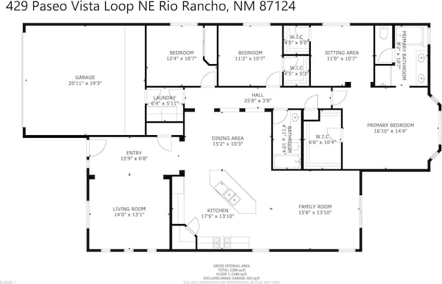 429 Paseo Vista Loop NE, Rio Rancho, NM 87124 - home floor plan