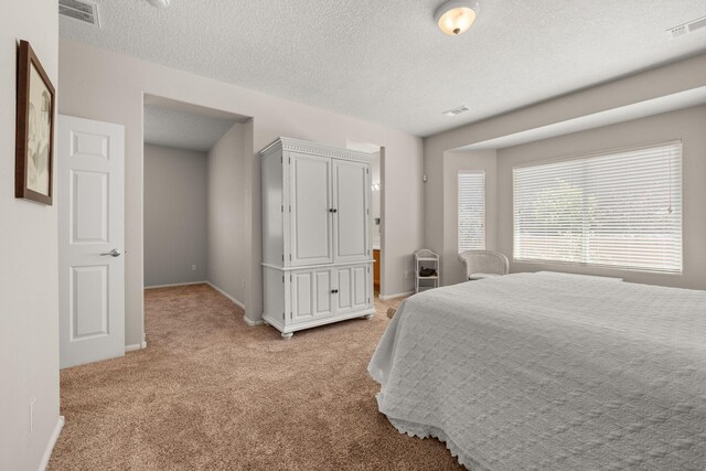 429 Paseo Vista Loop NE, Rio Rancho, NM 87124 - bedroom with light colored carpet, a textured ceiling, and baseboards
