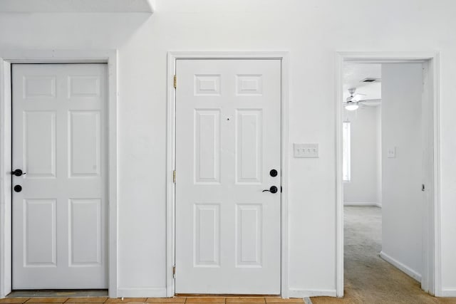 5940 Night Rose Ave NW, Albuquerque, NM 87114 - foyer entrance featuring ceiling fan and baseboards