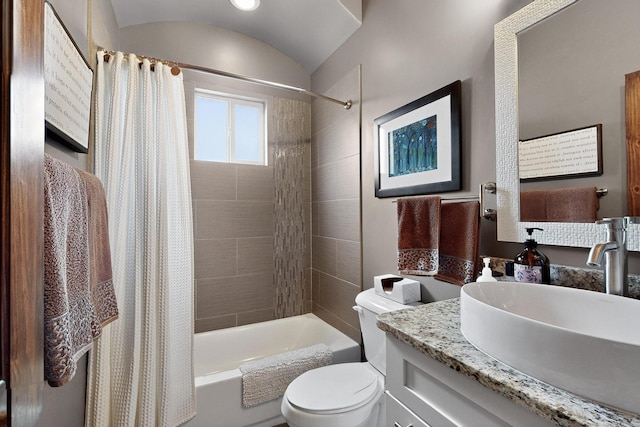 3220 Vatapa Rd NE, Rio Rancho, NM 87144 - full bathroom with toilet, vanity, and shower / bath combination with curtain