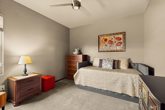3220 Vatapa Rd NE, Rio Rancho, NM 87144 - bedroom with carpet flooring, a ceiling fan, and baseboards
