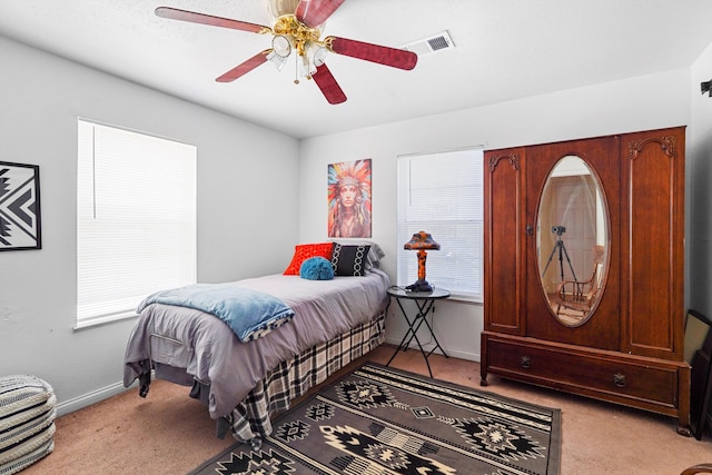 185 La Entrada Rd, Los Lunas, NM 87031 - bedroom with carpet flooring and a ceiling fan