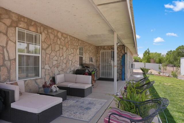 185 La Entrada Rd, Los Lunas, NM 87031 - view of patio / terrace with outdoor lounge area