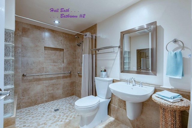 1201 Calle Placitas, Bernalillo, NM 87004 - full bathroom with toilet and a tile shower