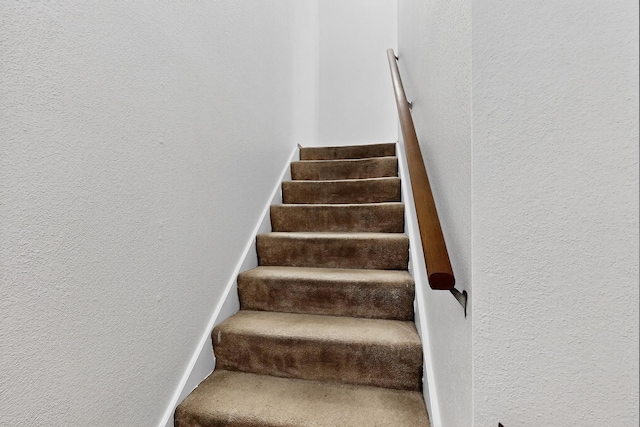 7939 Independence Dr NW, Albuquerque, NM 87120 - stairway with a textured wall and carpet