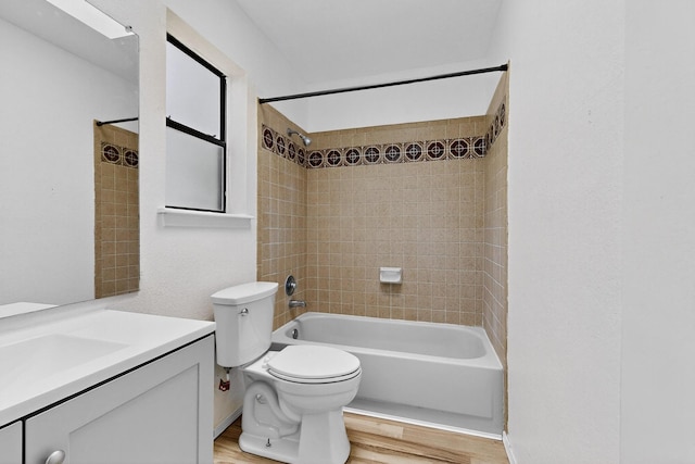 7939 Independence Dr NW, Albuquerque, NM 87120 - full bath with wood finished floors, vanity, and bathtub / shower combination