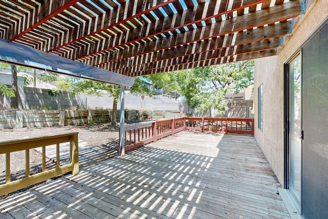 7939 Independence Dr NW, Albuquerque, NM 87120 - deck with a fenced backyard and a pergola