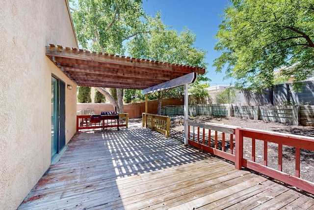 7939 Independence Dr NW, Albuquerque, NM 87120 - wooden deck featuring a fenced backyard