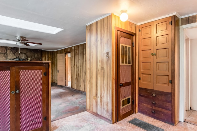 88 Tejano Canyon Rd, Sandia Park, NM 87047 - corridor featuring wooden walls and crown molding