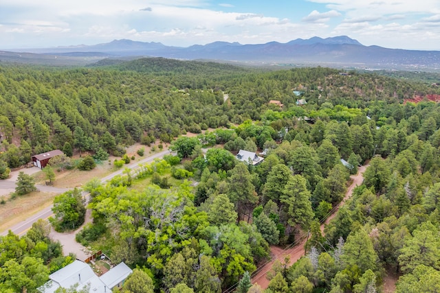 88 Tejano Canyon Rd, Sandia Park, NM 87047 - drone / aerial view of a heavily wooded area and mountains