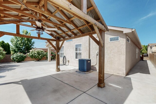 2704 Ghost Ranch St SW, Albuquerque, NM 87121 - view of patio / terrace with a gazebo and ceiling fan