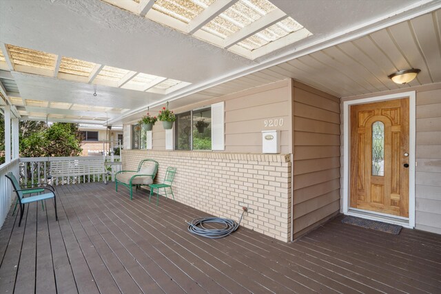9200 Lagrima De Oro Rd NE, Albuquerque, NM 87111 - view of wooden porch