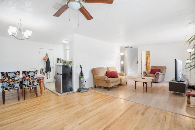 9200 Lagrima De Oro Rd NE, Albuquerque, NM 87111 - living room featuring wood finished floors and ceiling fan