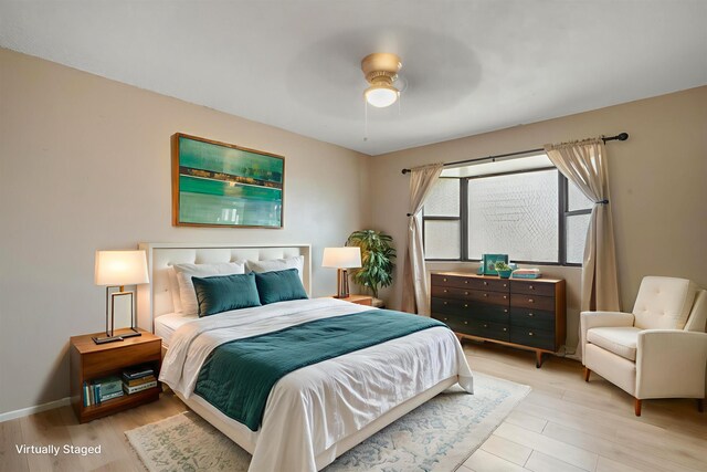 9200 Lagrima De Oro Rd NE, Albuquerque, NM 87111 - bedroom featuring wood finished floors and a ceiling fan
