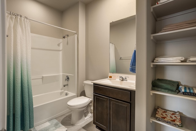 4880 Blackburn Rd, Rio Rancho, NM 87144 - full bath with vanity, shower / bath combination with curtain, and tile patterned floors