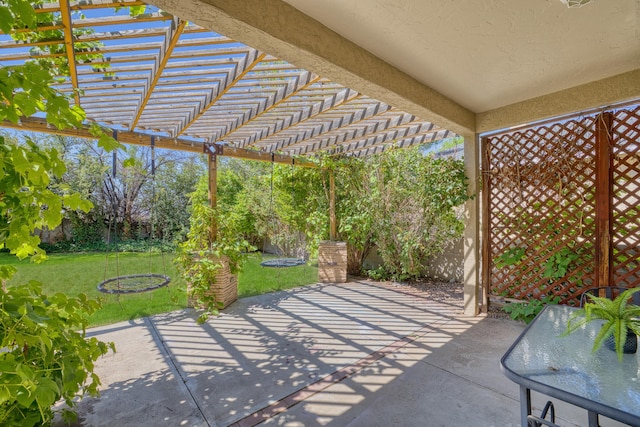 8712 Greenarbor Rd NE, Albuquerque, NM 87122 - view of patio featuring a pergola