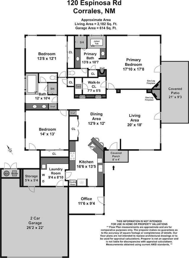 120 Espinosa Rd, Corrales, NM 87048 - view of home floor plan