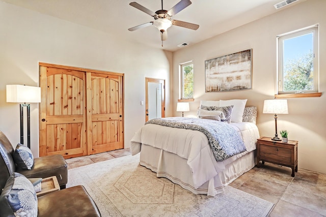 120 Espinosa Rd, Corrales, NM 87048 - bedroom featuring a ceiling fan