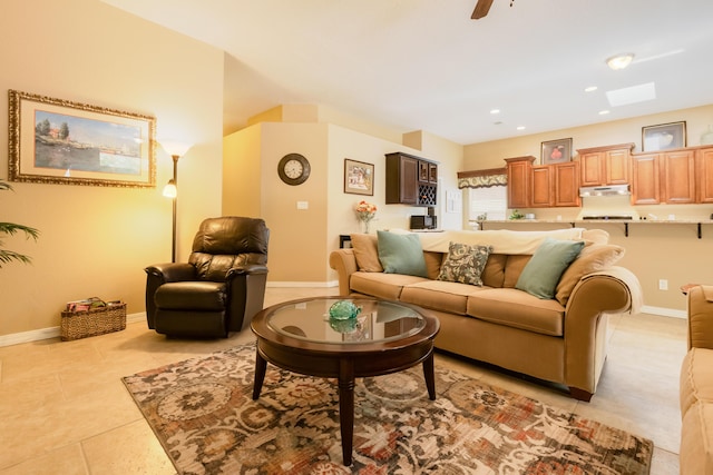 4601 Mi Cordelia Dr NW, Albuquerque, NM 87120 - living area featuring light tile patterned floors and recessed lighting
