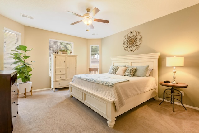 4601 Mi Cordelia Dr NW, Albuquerque, NM 87120 - bedroom with light colored carpet and ceiling fan