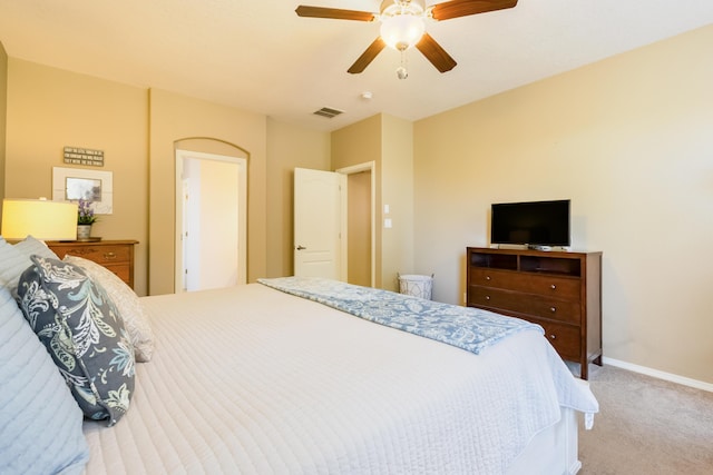 4601 Mi Cordelia Dr NW, Albuquerque, NM 87120 - carpeted bedroom with baseboards and ceiling fan