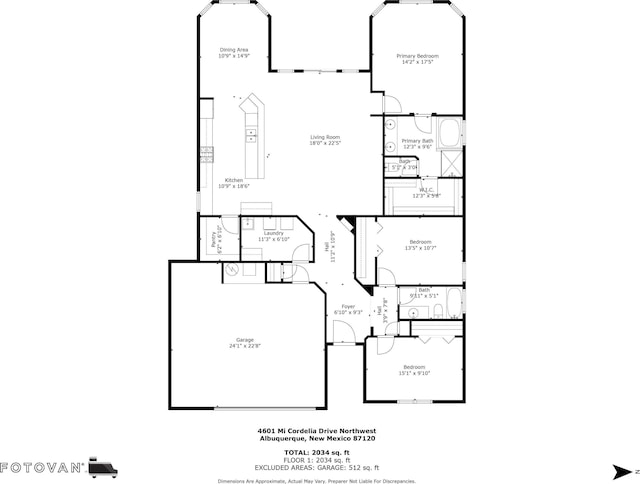 4601 Mi Cordelia Dr NW, Albuquerque, NM 87120 - view of property floor plan