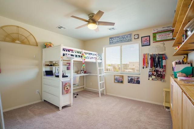 4381 Lauren Loop NE, Rio Rancho, NM 87124 - bedroom with light carpet and ceiling fan