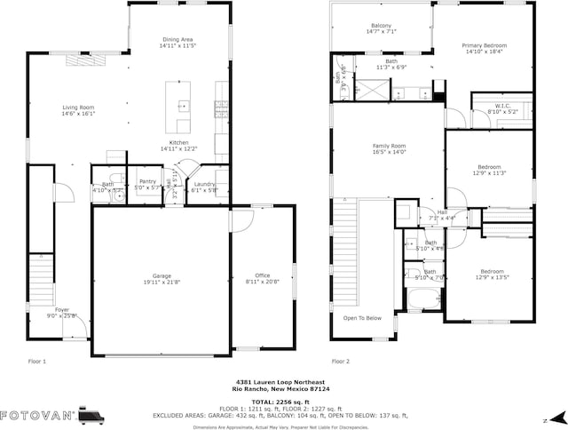4381 Lauren Loop NE, Rio Rancho, NM 87124 - view of property floor plan
