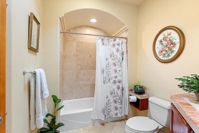 3 Seasons Cir, Placitas, NM 87043 - bathroom with tile patterned flooring, shower / bath combination with curtain, and vanity