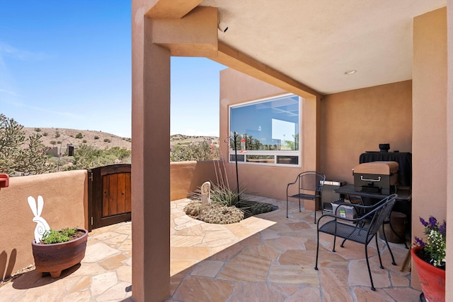 3 Seasons Cir, Placitas, NM 87043 - view of patio / terrace featuring a mountain view