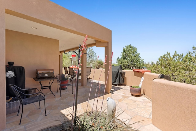 3 Seasons Cir, Placitas, NM 87043 - view of patio with grilling area and outdoor dining area