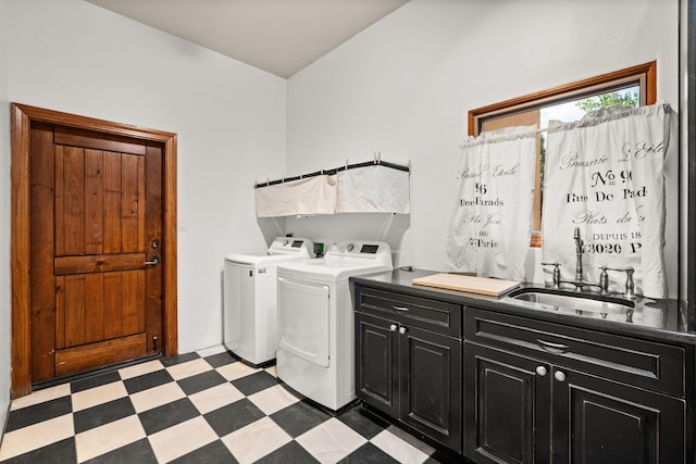9005 4th St NW, Albuquerque, NM 87114 - washroom with light floors, independent washer and dryer, and cabinet space
